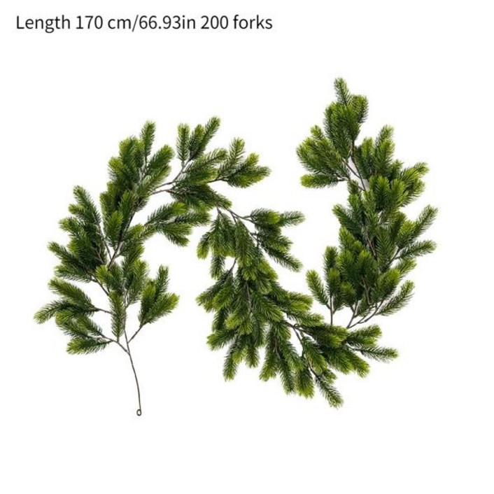 인테리어 조명과 인조 식물 크리스마스 화환 전나무 소나무 나뭇 가지 크리스마스 장식 등나무 화환 덩굴 홈 장식 1 개