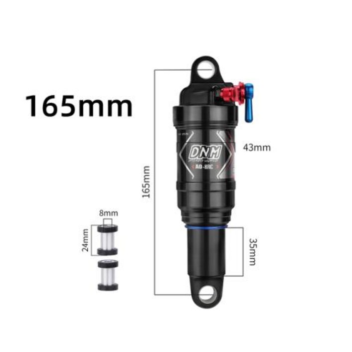 자전거 리어샥 쇼바  DNM AO8RC 에어 완충기 소프트 테일 산악 XC MTB 후방 액세서리 165mm 190mm 200mm 210mm