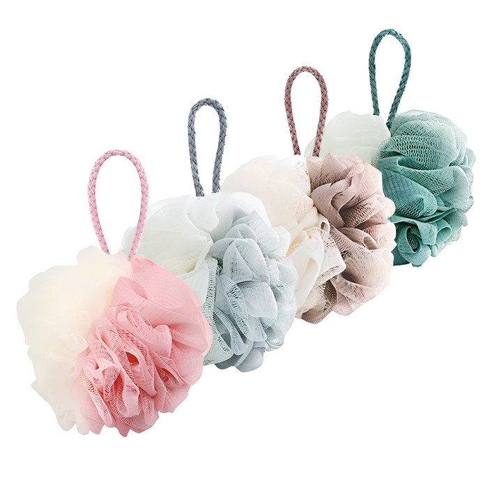 더자카 투톤 컬러 샤워볼 4p