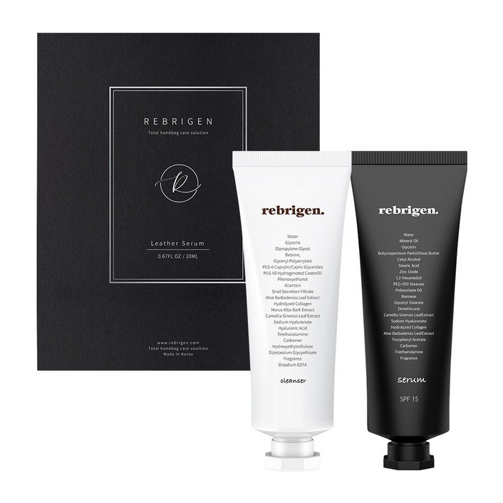 리브리겐 가죽클리너  전용천 명품백클리너 보호제 핸드백 지갑 쇼파 가방 전용 크리너 에센스 크림, 1세트