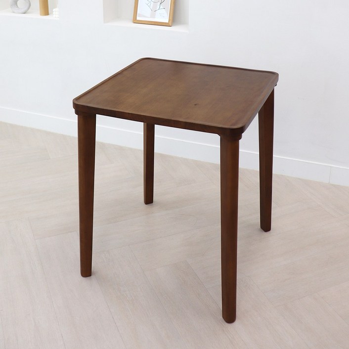 파스텔우드 쟁반테이블 소파 원목 테이블, 브라운