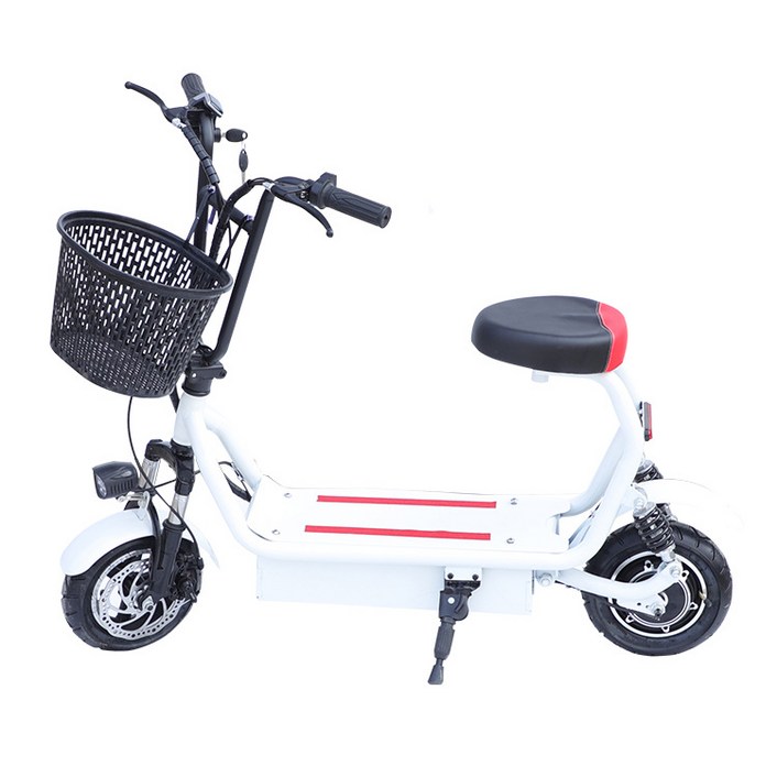 2인승전기자전거 엄마 배달 14인치 전기자전거 2인 전기팻바이크 10인치 미니 접기 성인, 흰색, 누드 카 1 대 아기 없는 의자