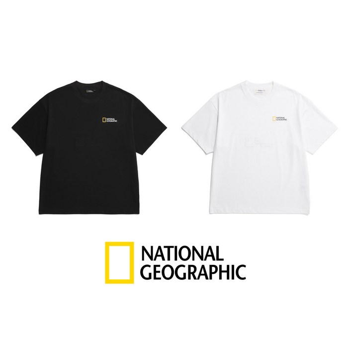 남여공용 여름신상 네셔널지오그레픽 수피마 스몰 로고 반팔 티셔츠