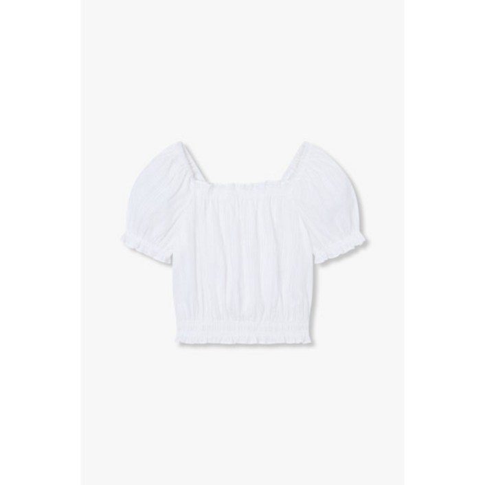 gcut 지컷 7255260108 스퀘어 넥 셔링 블라우스