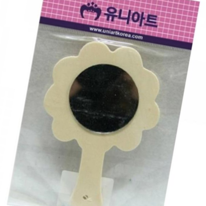 유니아트 꽃 손거울 8잎 8x13cm
