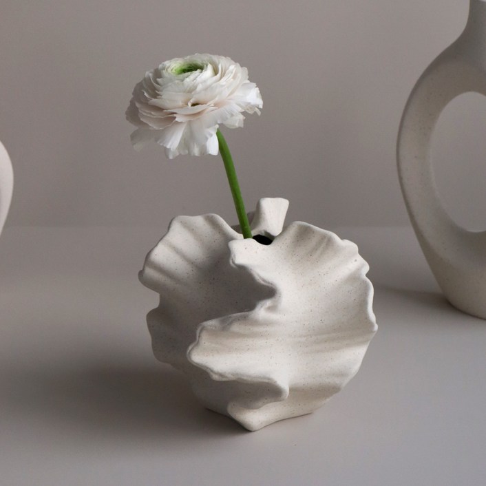 산호 도자기 세라믹 오브제 꽃 화병 꽃병