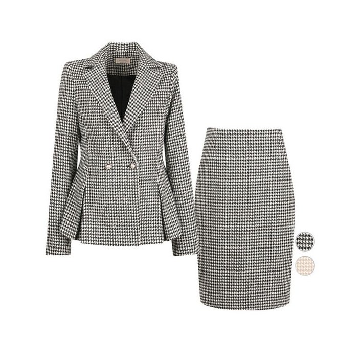 비비드시크릿가너 VIVID SET 여성 샤론겨울정장 울자켓울스커트 세트