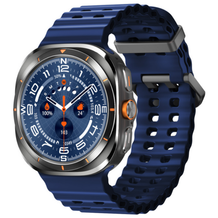 HUADAO HD8 울트라 스마트워치 AI연동 심박수 혈압 혈중산소 수면모니터링 다기능 헬스케어 워치, 파란색파란색