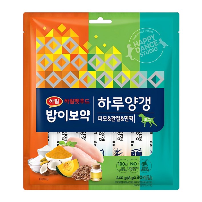 하림펫푸드밥이보약 강아지 하루양갱, 혼합맛피모관절면역, 240g, 1개
