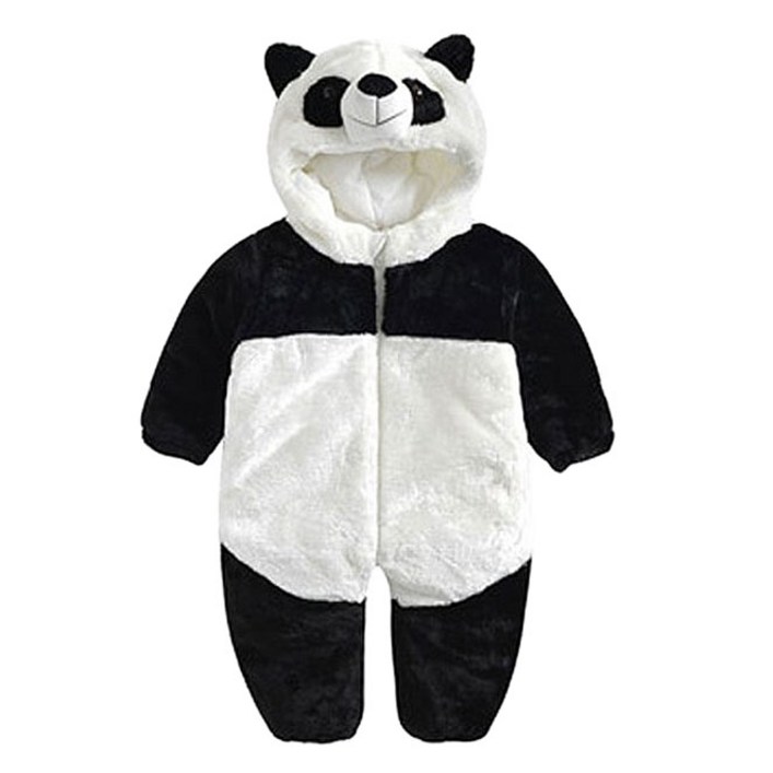 조이멀티 아동용 포근 따뜻한 팬더곰 긴팔 우주복 - 쇼핑앤샵