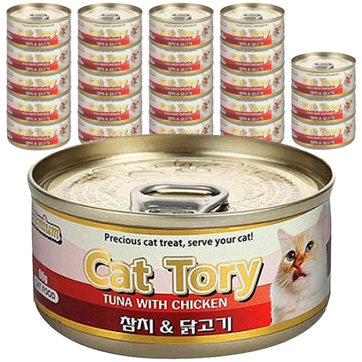 캣토리 고양이 캔, 참치  닭고기 혼합맛, 24개