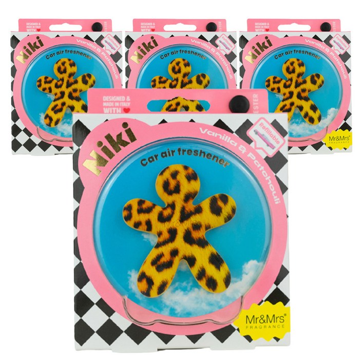 미스터앤미세스 니키 스페셜 데코 차량용 방향제, 4개, 바닐라패츌리