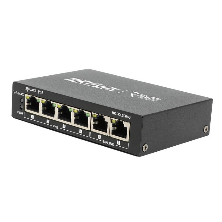 하이크비전 4포트 2 Uplink 포트 스마트 기가비트 POE 스위치, HRPOE5004GHR001