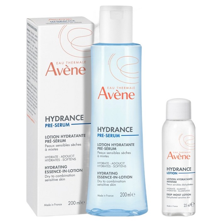 아벤느 이드랑스 온천수 수분 부스팅 에센스 인 로션 200ml  딥 모이스트 로션 25ml 세트, 1개