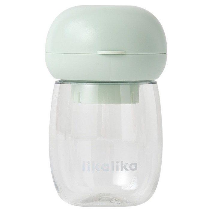 리카리카 반려동물 휴대용 원터치 산책 물통, 민트, 1개