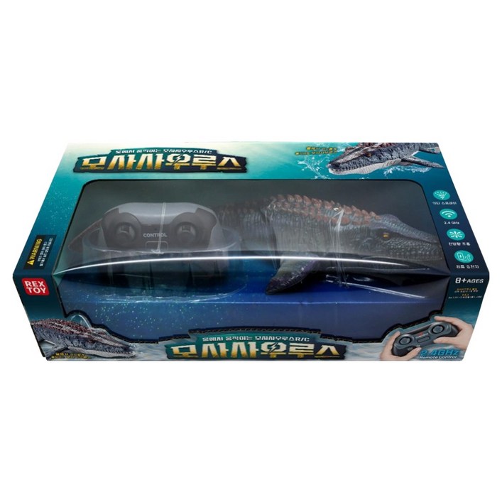 씽크토이 워터 모사사우루스 RC 370 x 190 x 105 mm, 혼합색상, 1개