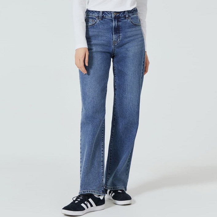 게스 여성용 와이드 팬츠 사계절용 YO3D9165MBL