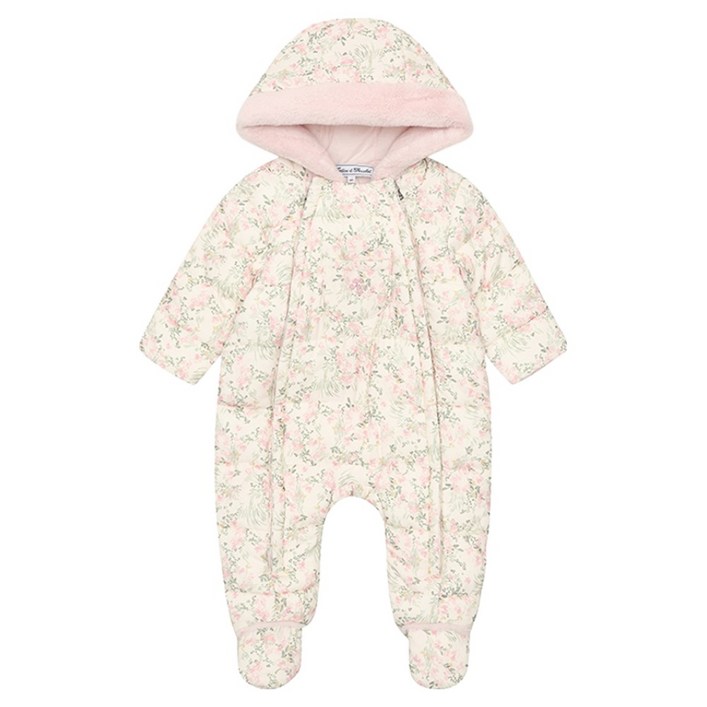 타티네쇼콜라 유아용 GR 봉쥬 나염 페더 우주복