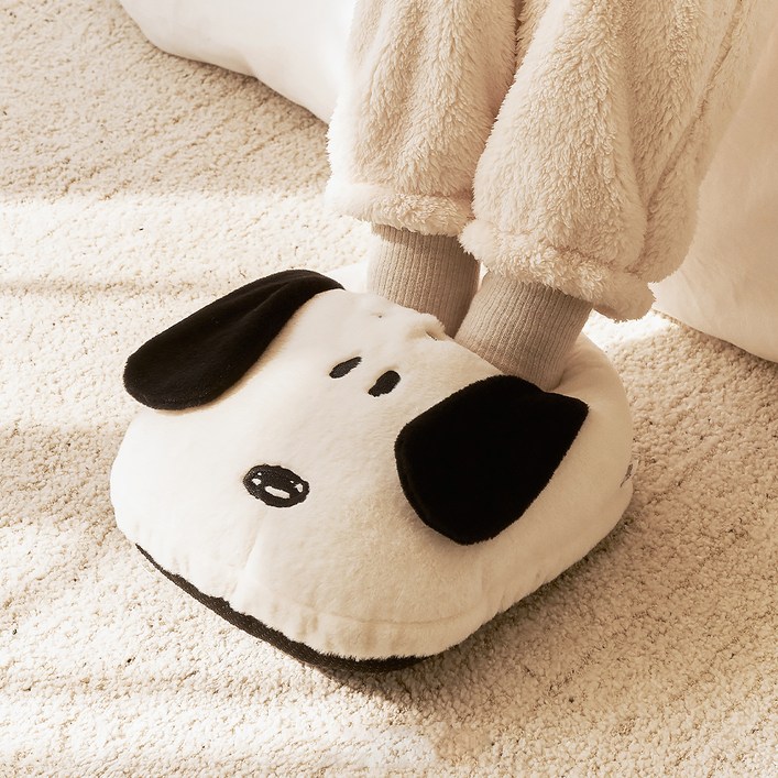룸디 스누피 풋워머 마사저 USB 온열 발난로, 화이트, RD-08