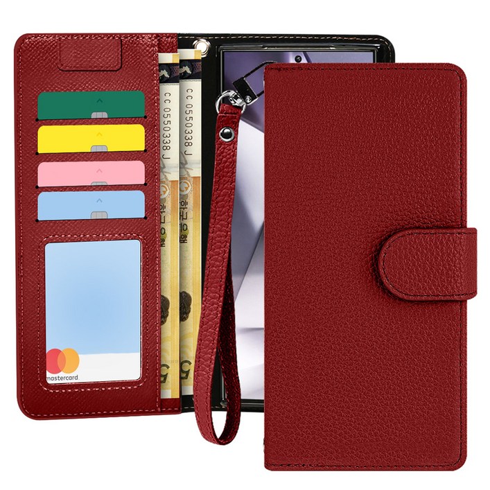 아이엔픽 오퍼컬 소가죽 지갑 스트랩 다이어리 휴대폰 케이스