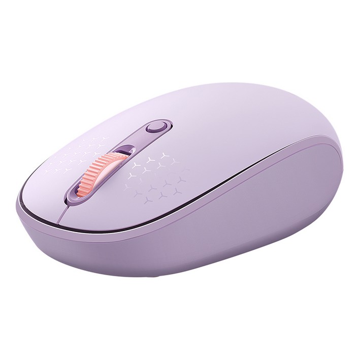 베이스어스 저소음 블루투스 옵티컬 무선 마우스 2.4G F01B, F01B, 퍼플