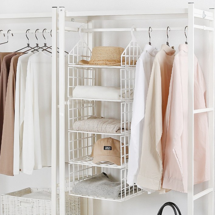 홈앤하우스 옷장안 선반행거 소4단