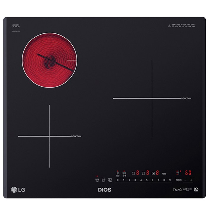 LG전자 디오스 전기레인지 인덕션 2구 하이라이트 1구 빌트인 방문설치, BEY3GST2, 방문설치