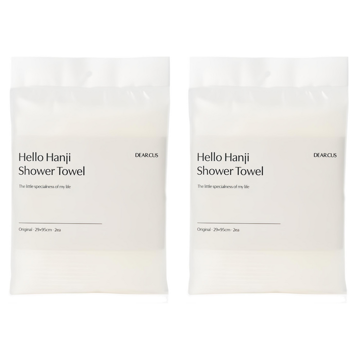 디어커스 안녕한지 샤워타월, 단일 색상, 2개입, 2개