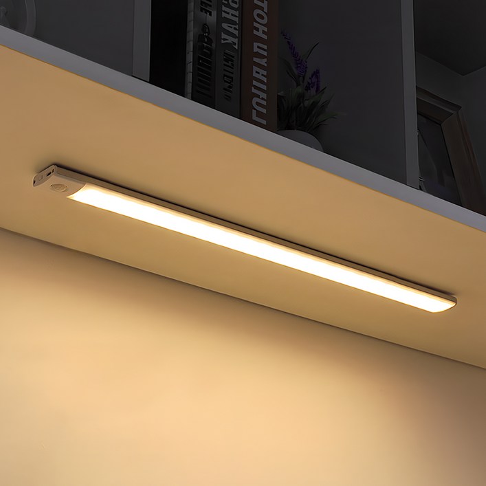충전식 3색 LED 밝기 조절 무선 모션 직부등 40cm, 단일 색상 + 웜화이트 + 내추럴화이트 + 쿨화이트, 1개