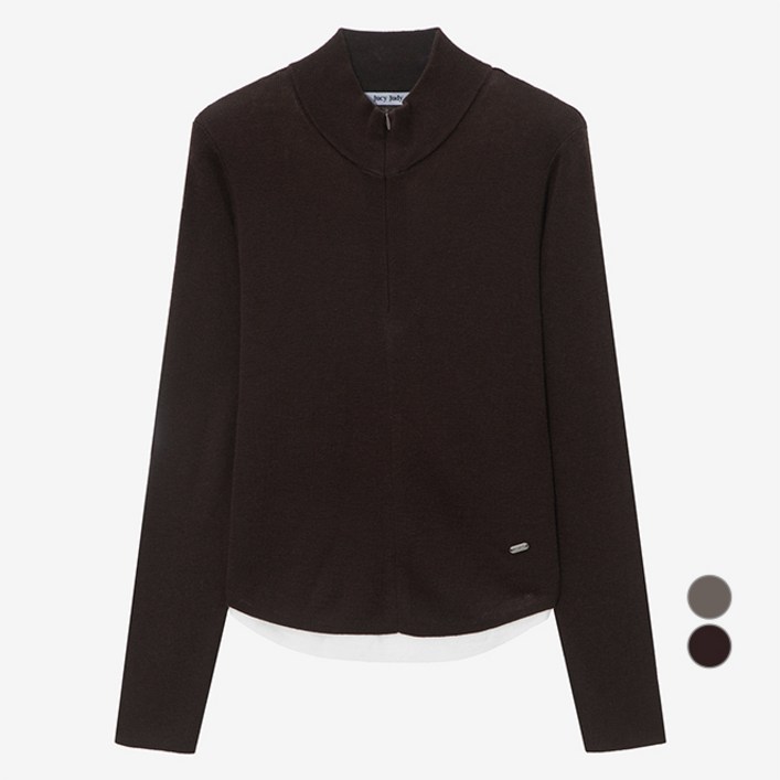 쥬시쥬디 여성용 레이어링 반집업 니트 JZKT029B