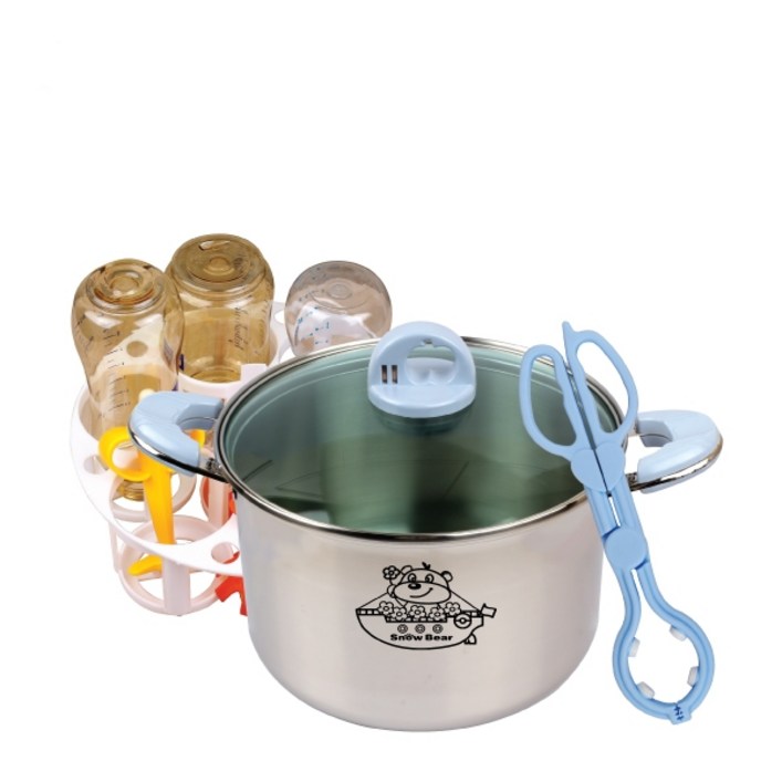 스노우베어 하모니 스테인레스 소독기  젖병홀더  젖병집게 3종 세트