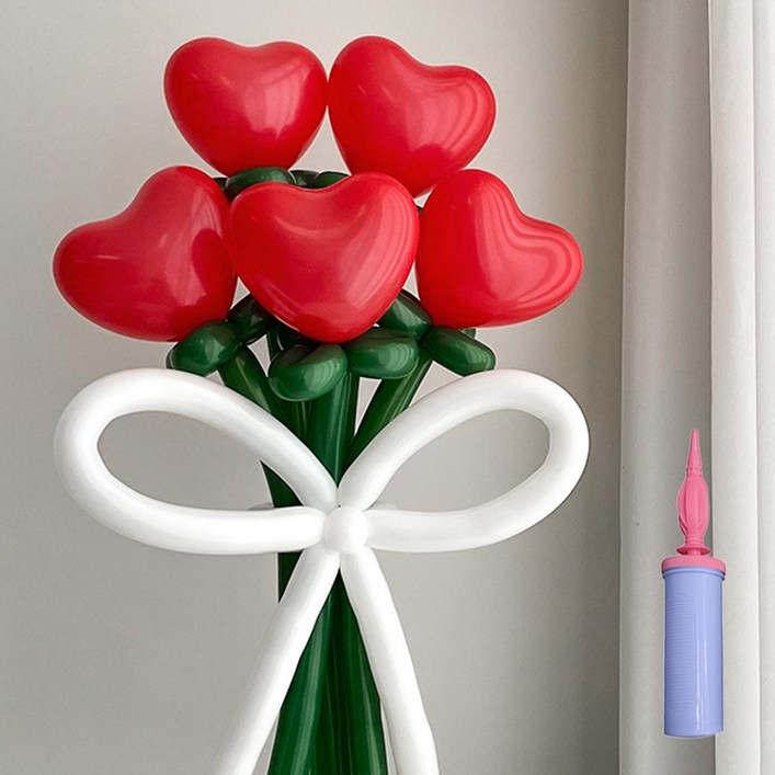파티아일랜드 하트 꽃다발 DIY + 손펌프 세트
