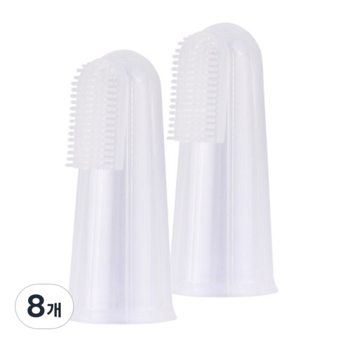 아이별프렌즈 실리콘 핑거칫솔, 단일 색상, 8개, 1개입