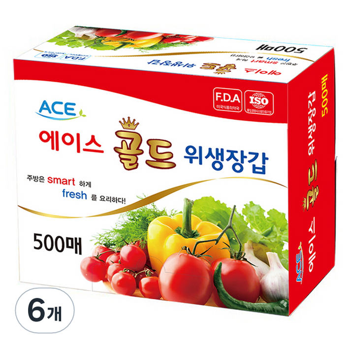 에이스 골드 위생장갑, 6개