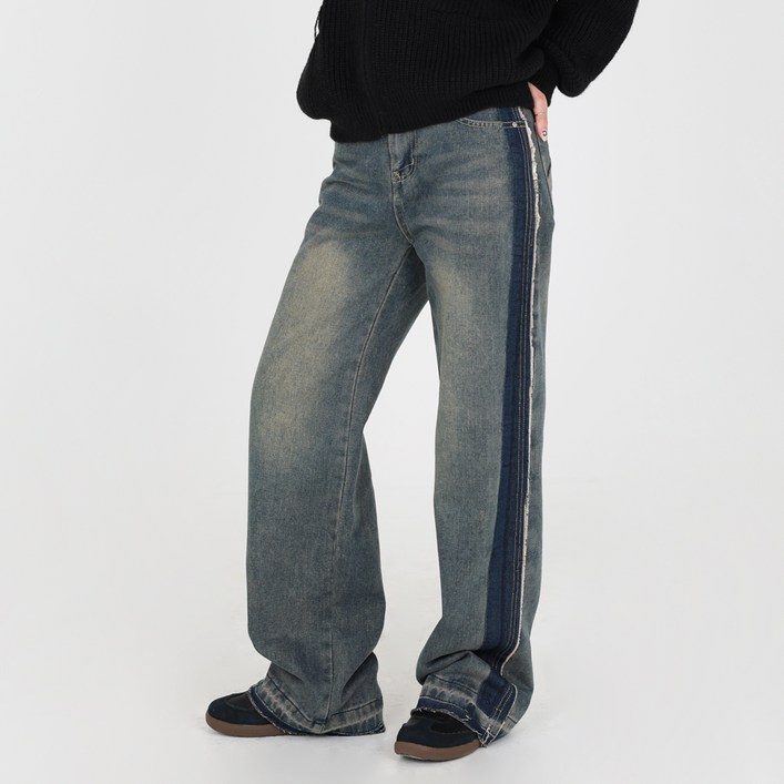 닷이프 여성용 루브 빈티지 와이드 데님 팬츠 P24FW1A1206