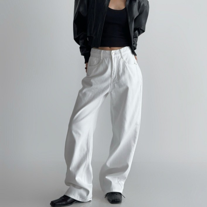 라라온 여성용 롱숏 기장 와이드 코튼 피그먼트 면 바지 26TSP3631