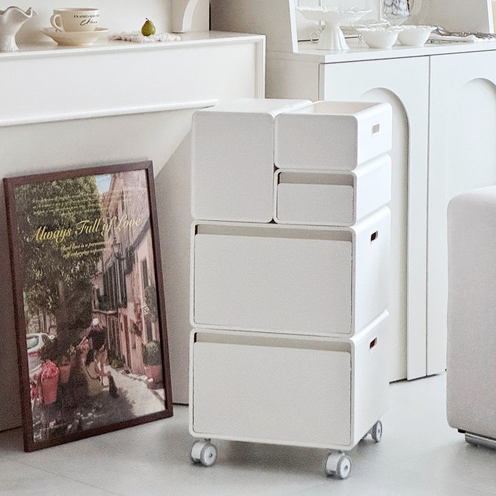 뉴코코맘 플라팜 아동용 뉴코코맘 수플레 ABCDD형 트롤리 + 바퀴 2종 x 2p + 다리 4p 세트, 아이보리, 1세트