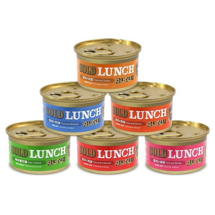 골드런치 고양이 주식캔 치킨  참치 80g