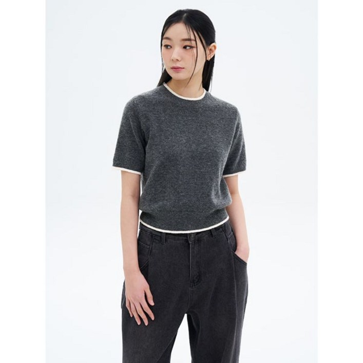 에잇세컨즈 라인 배색 풀오버 SET 애쉬 125151MQ84