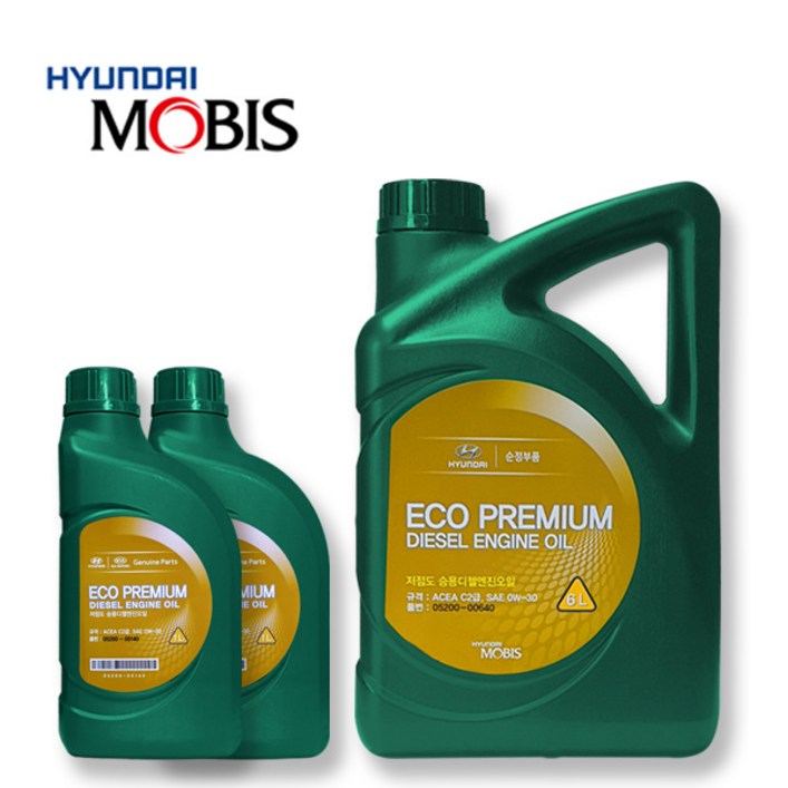더뉴 K5 JF 18년형 1.7 디젤 순정 엔진오일 0520000640 6L, 1개, 기본