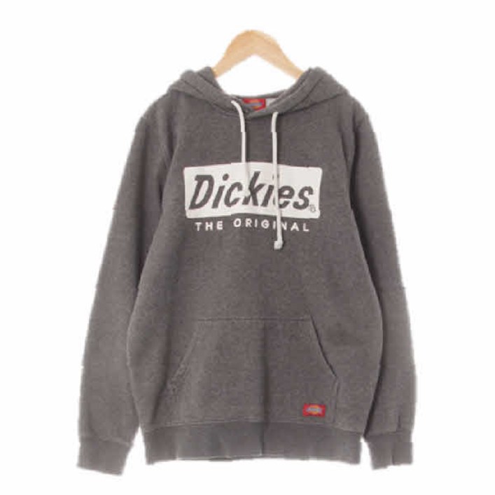 6435 디키즈 다크멜란지그레이 프린팅 면혼방 포켓기모빅로고후드티 [S-M]