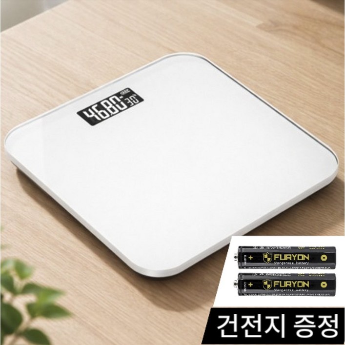 디지털 스마트 체중계 초경량, 1개, 화이트, 단일상품