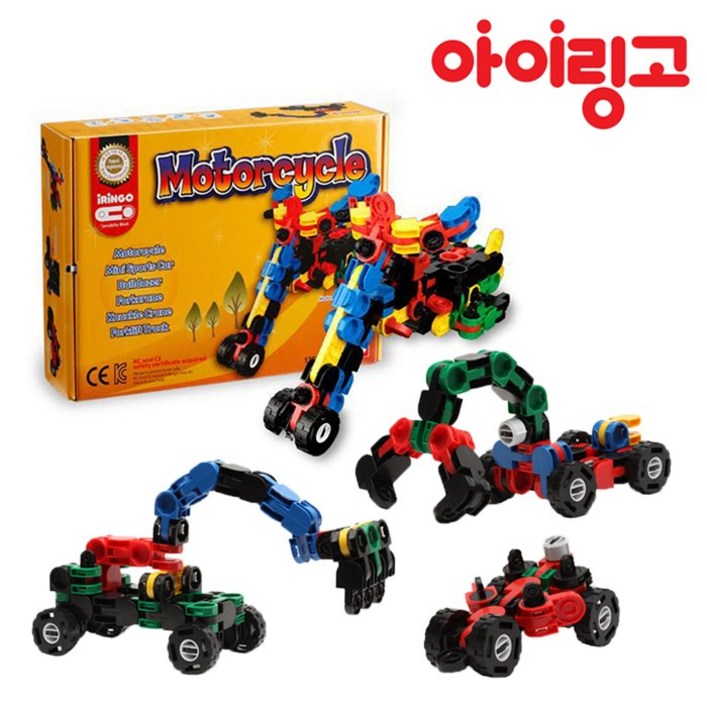 아이링고 모터싸이클 3D 관절 블록 장난감 131pcs, 1개 아이링고 모터싸이클 3D 관절 블록 장난감 131pcs, 1개