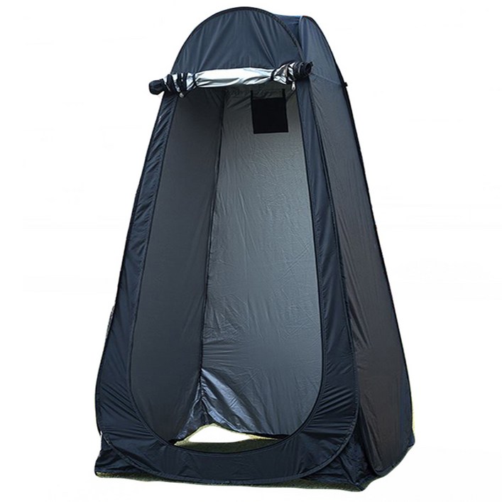 프롬더핸드 화장실 샤워 탈의실 간이 원터치 낚시 캠핑 부스 1인용 텐트, 블랙 - 쇼핑앤샵
