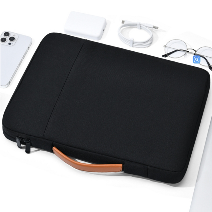 라스포스 360도 완벽보호 15인치16인치 노트북 파우치 가방, 딥 블랙