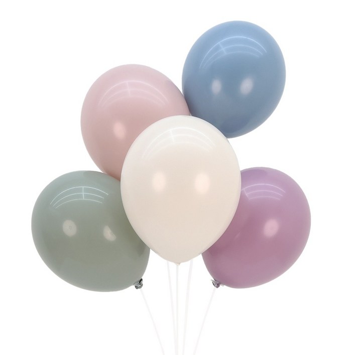 파티짱 파스텔 더스크 혼합 색상 풍선 100개입, 30cm 혼합 색상 풍선 100개입파스텔더스크
