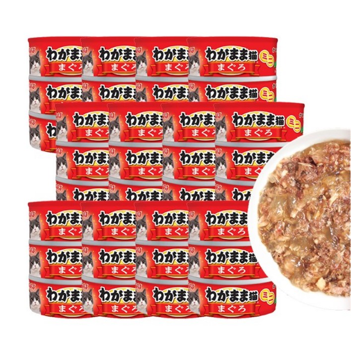 이나바 와가마마 네코 미니 고양이 참치캔, 36개, 60g, 참치