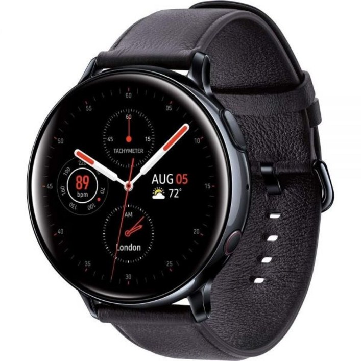 삼성 갤럭시 워치 액티브2 LTE 스마트워치 스테인리스 스틸, 44mm, 블랙 리퍼비시