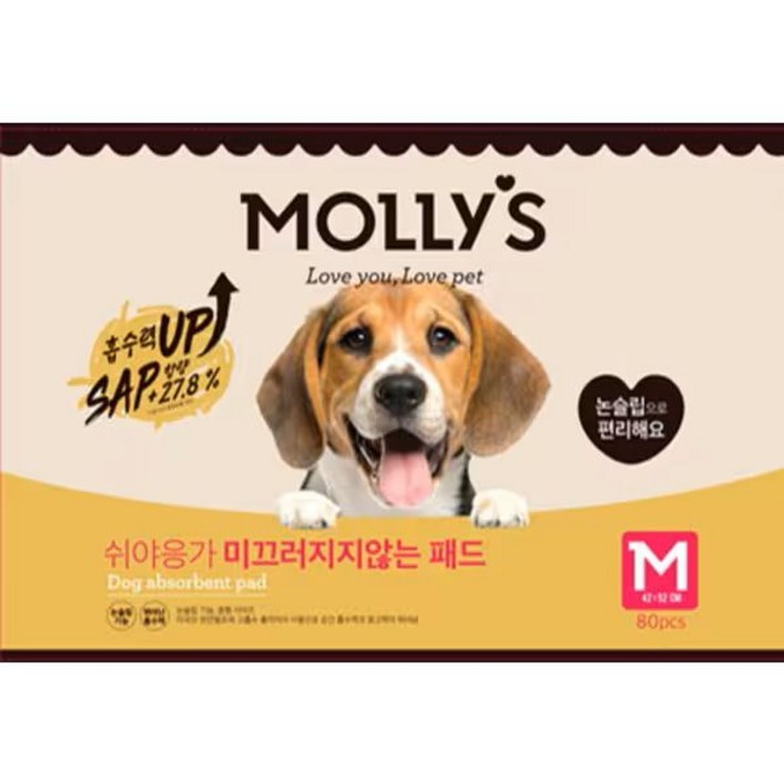 몰리스 미끄러지지 않는 패드 80매 M x 4개 총320매