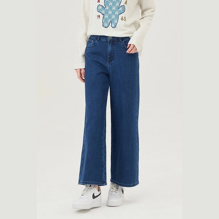 베네통 스트레치 와이드 데님팬츠 (BADP12511) 256043